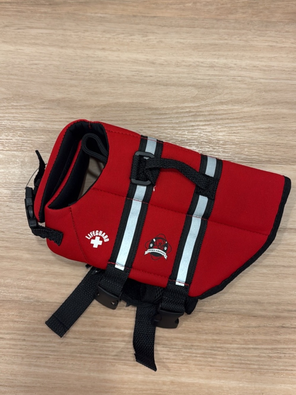 Lifeguard Red Dog Life Jacket with Reflective Strips nwot xs